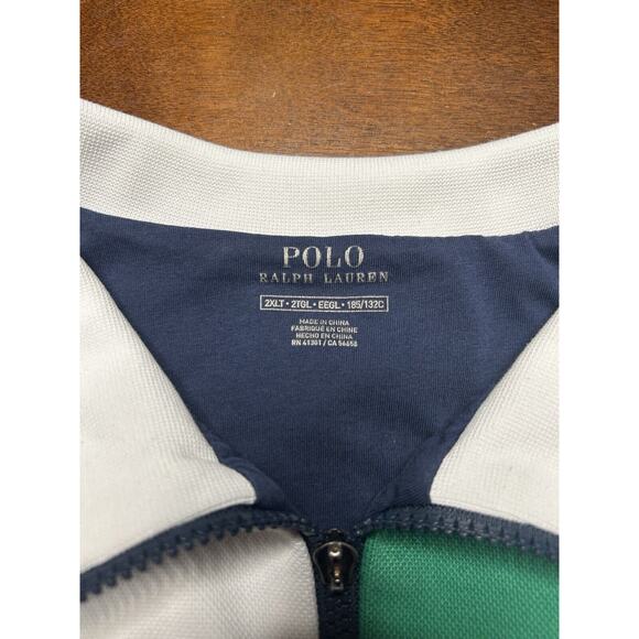 Polo Ralph Lauren Tennis Full Zip Up Color Block Jacket Size 2XLT - Picture 3 of 16